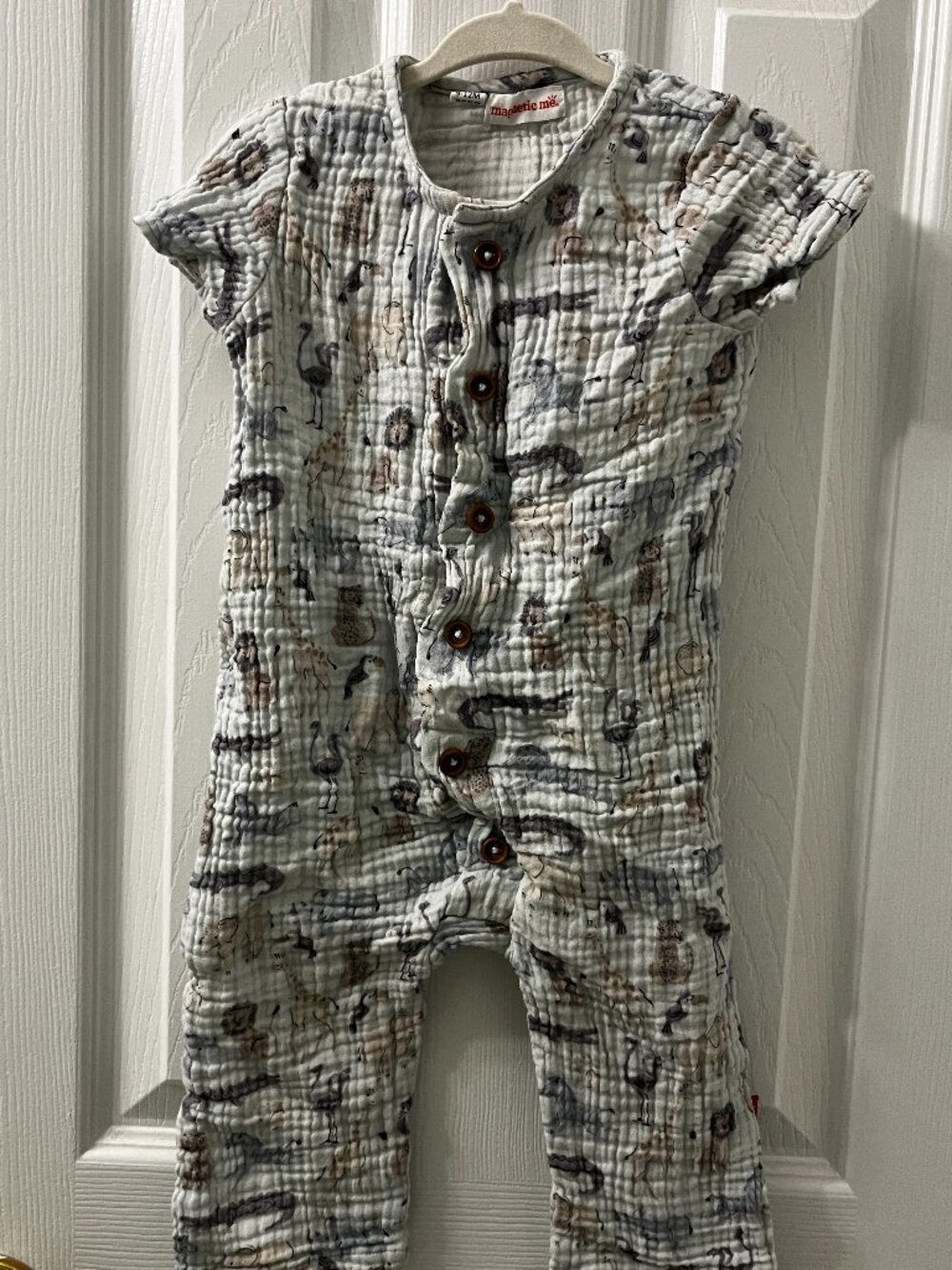 Magnetic Me Short Sleeve Pants Romper 9-12 M